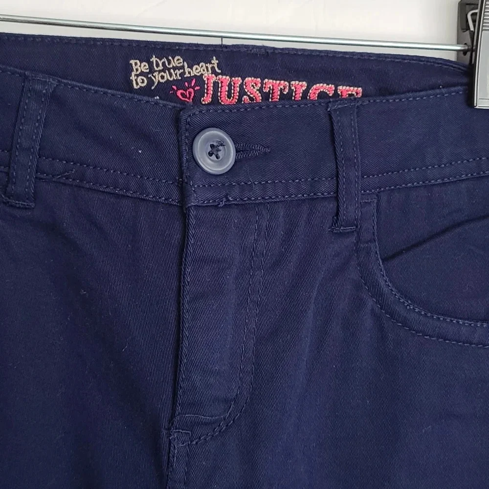 NWT Justice blue girls pants size 14